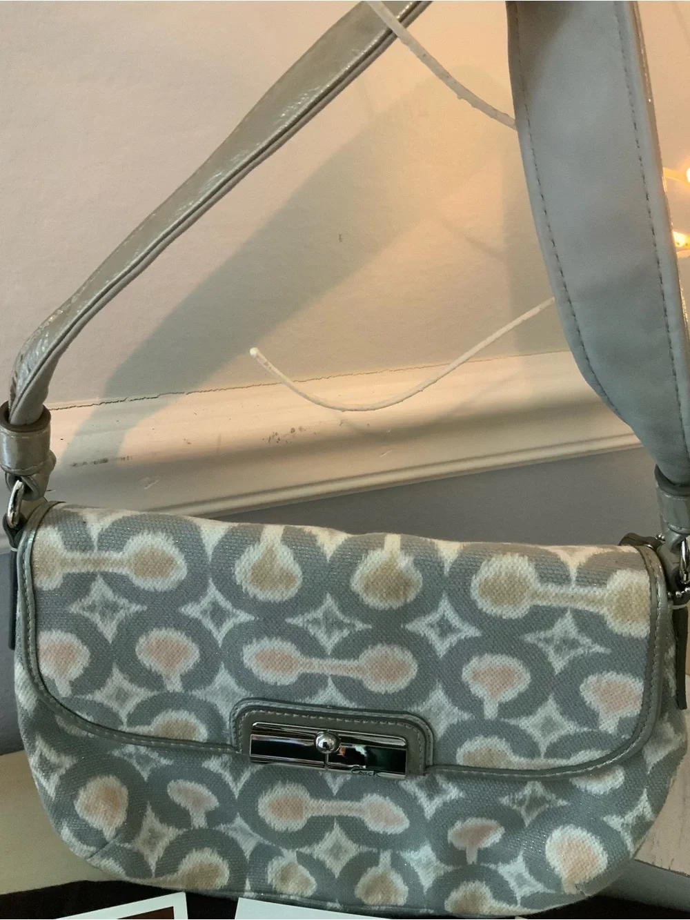 Coach Kristin Signature OP Art Ikat Shoulder Bag